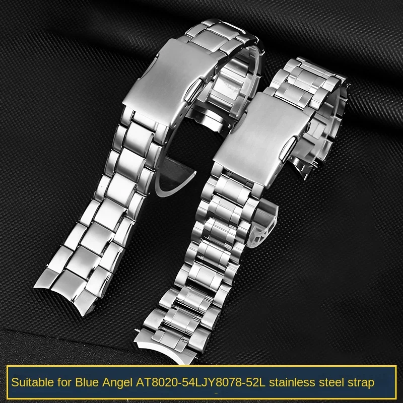 22mm 23mm High quality stainless steel watch strap For Citizen Sky Eagle Blue Angel AT8020-54L JY8078-52L Solid Arc Bracelet