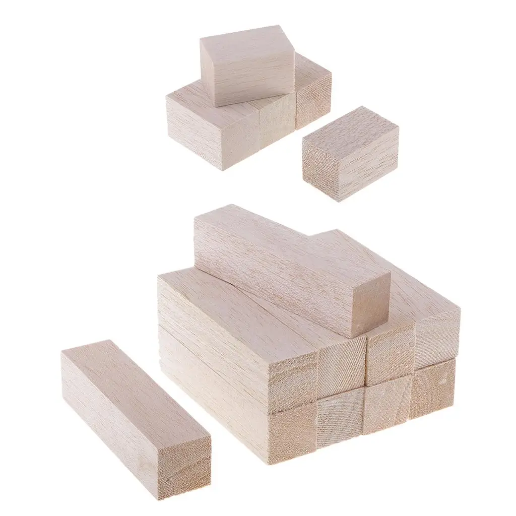 Lightweight Balsa Wood Modeling Block Smooth Wood Sign Blank DIY Craft Supplies for Hobby Wood Projects and Restoration