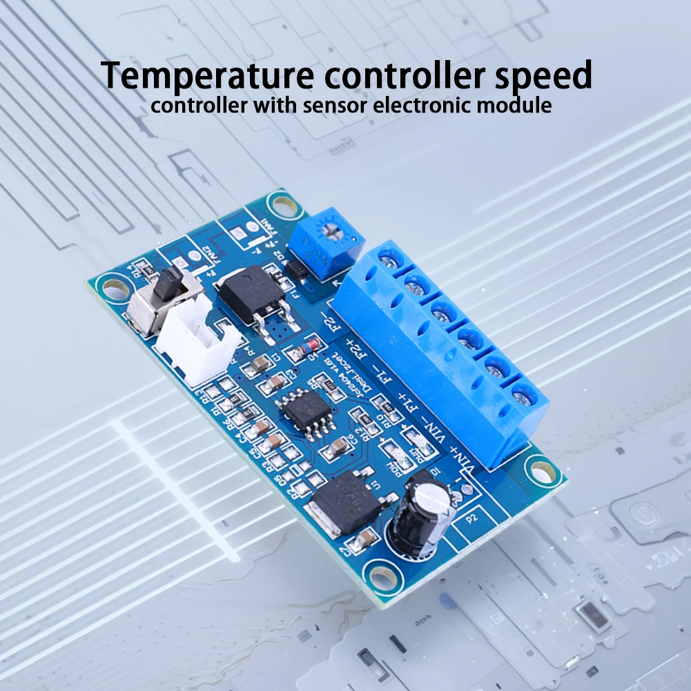 DC 12V 24V 4A PWM Thermostat Speed Governor with Sensor 2/3/4 Cable Intelligent Speed Regulator W/ Cable Cooling Fan Governor