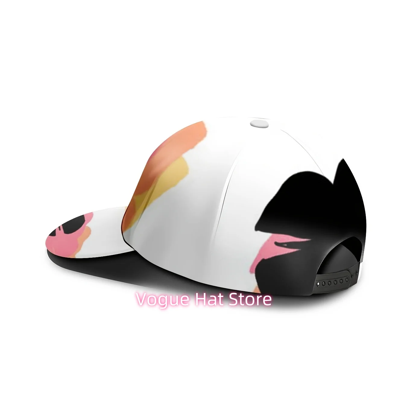 Baseball Cap with Butterfly Design, Featuring a Gradient Color Pattern. This Stylish And Trendy Hat Is Unisex And Adjustable, Pe