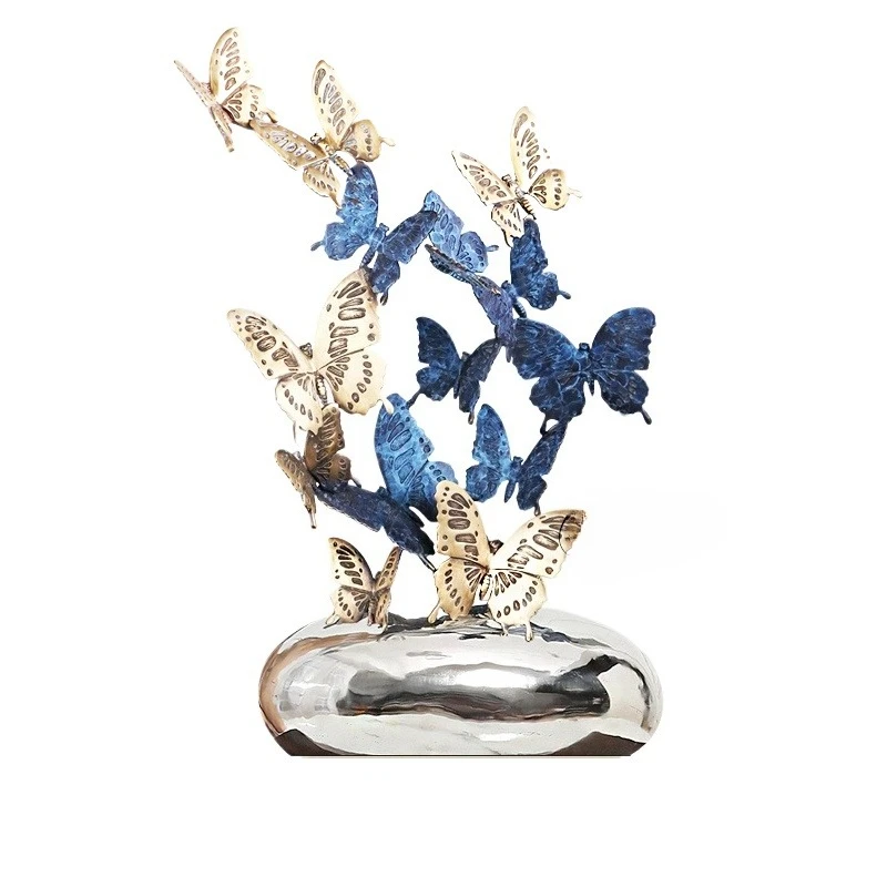

Медные украшения в виде бабочек, новые китайские декорации для гостиной, роскошные светильники для прихожей, декор для художественных студий, поделки, офисные подарки