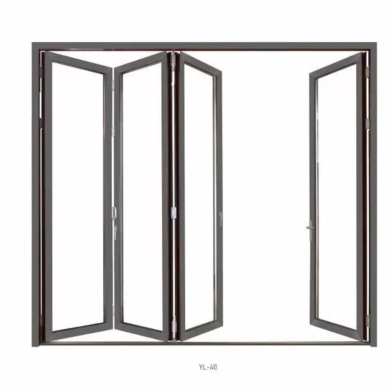 Frameless Glass Folding Partition Door Bottom Trackless Slim Aluminum Alloy Heavy Duty Sliding Divider for Kitchen Mall Car