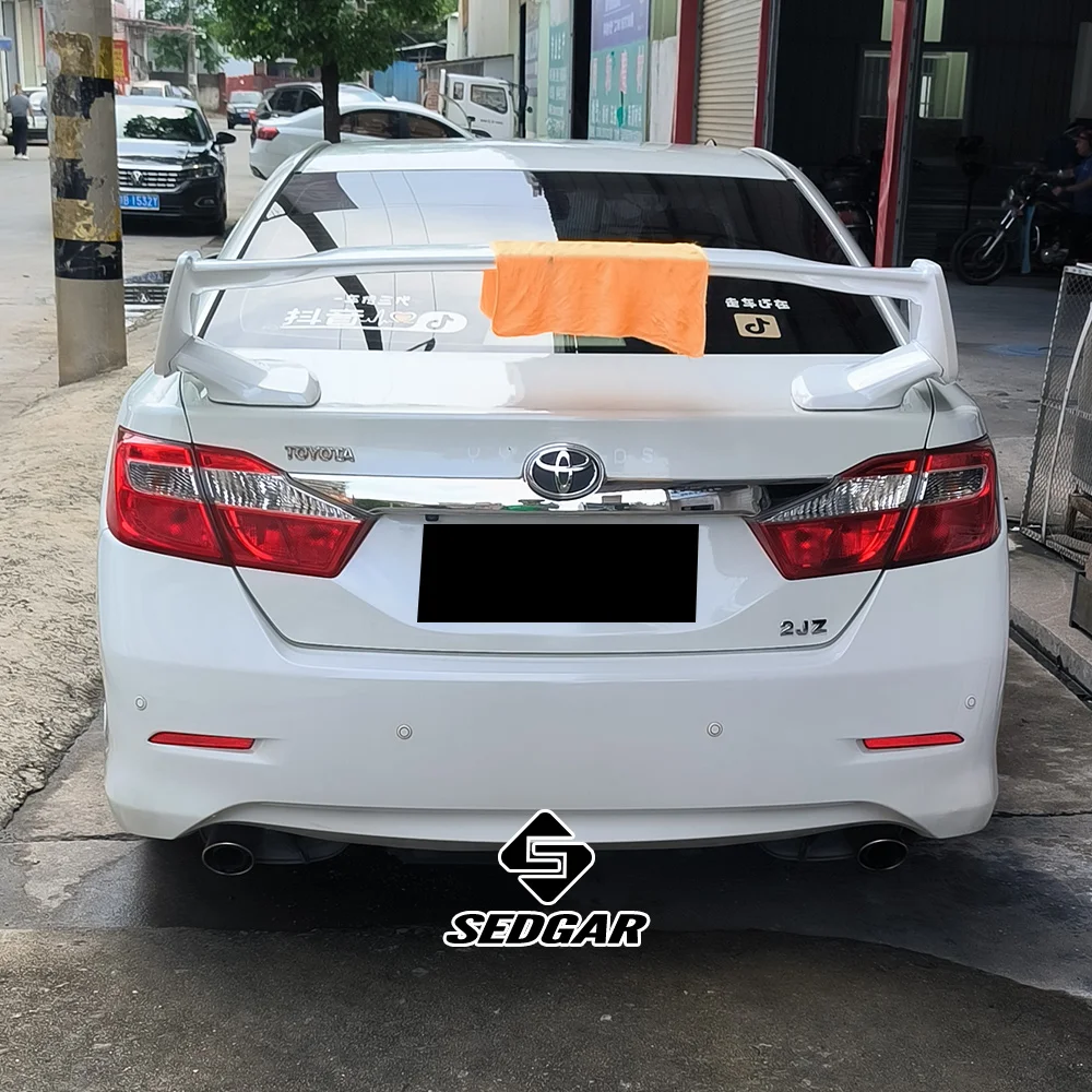 For 2014--2018 Toyota Corolla Gen 8 Three Section High Quality ABS Plastic Unpainted Gloss Black Spoiler Trunk Boot Wing Spoiler