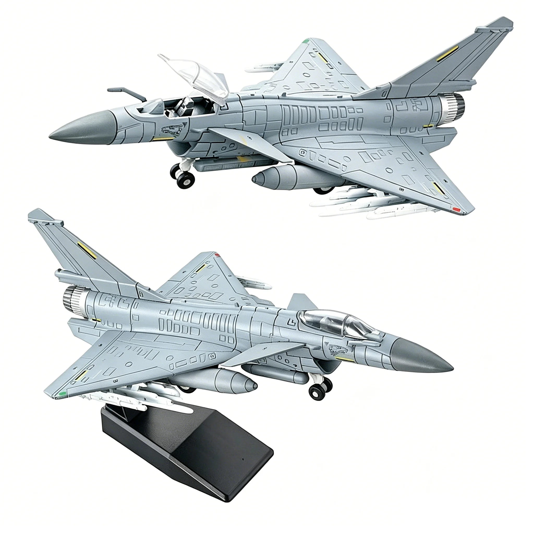 1:72 Maßstab Plastik-Schnappmontage Kampfjet-Modellset F-15 Eagle & J-10 Flugzeug-Replika Militärflugzeug-Sammlung Ausstellungsstück – Detail 7