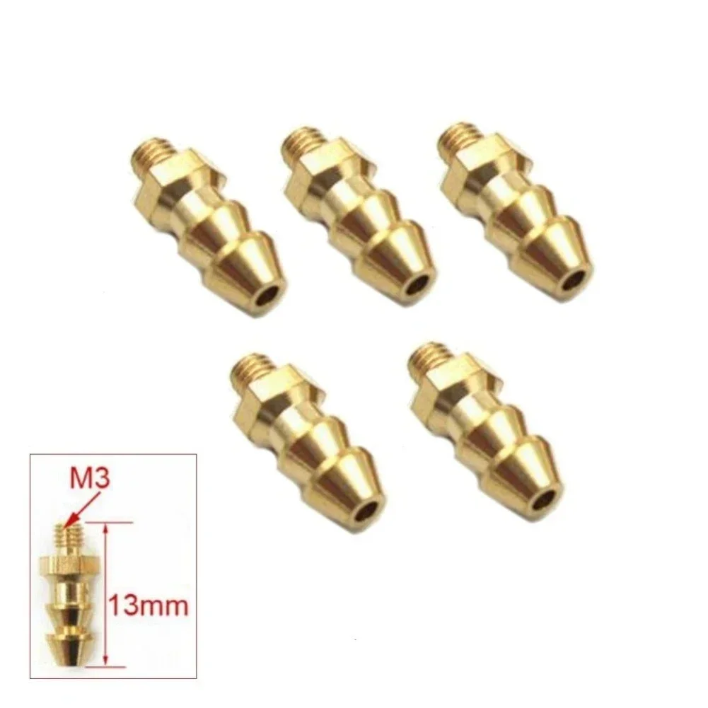 5pcs Rc Boat Brass Water Cooling Faucet M4/M5 Thread Water Nipples Fuel Nozzles For Methanol Boat Marine