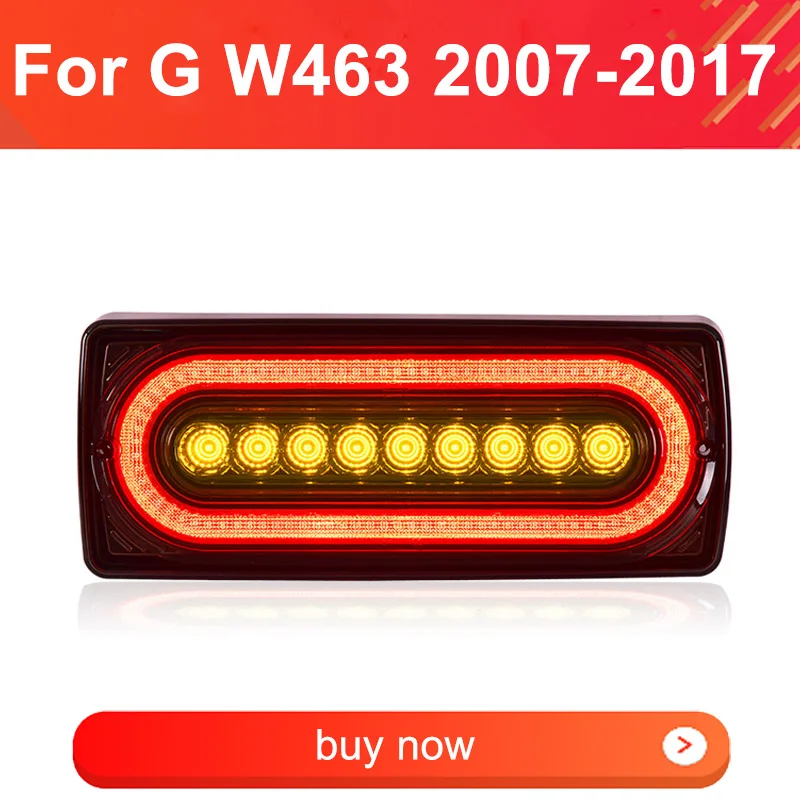 1Pair LED Tail Light Assembly for Benz G Class W463 2007-2011 Taillight Plug and Play with LED Running Turning Rear Tail lights