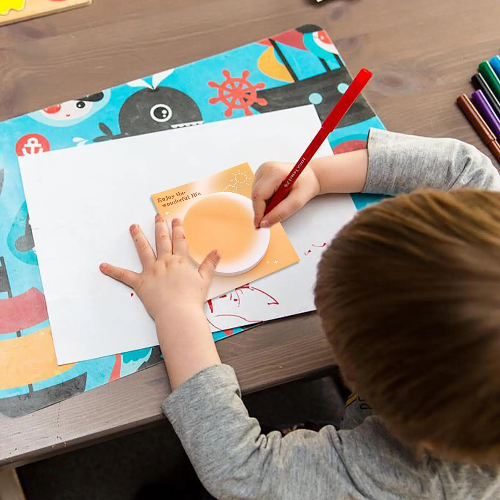 

Gradient Sticky Notes Butterfly Heart Floral Paper Elementary School Students Stationery Stickers