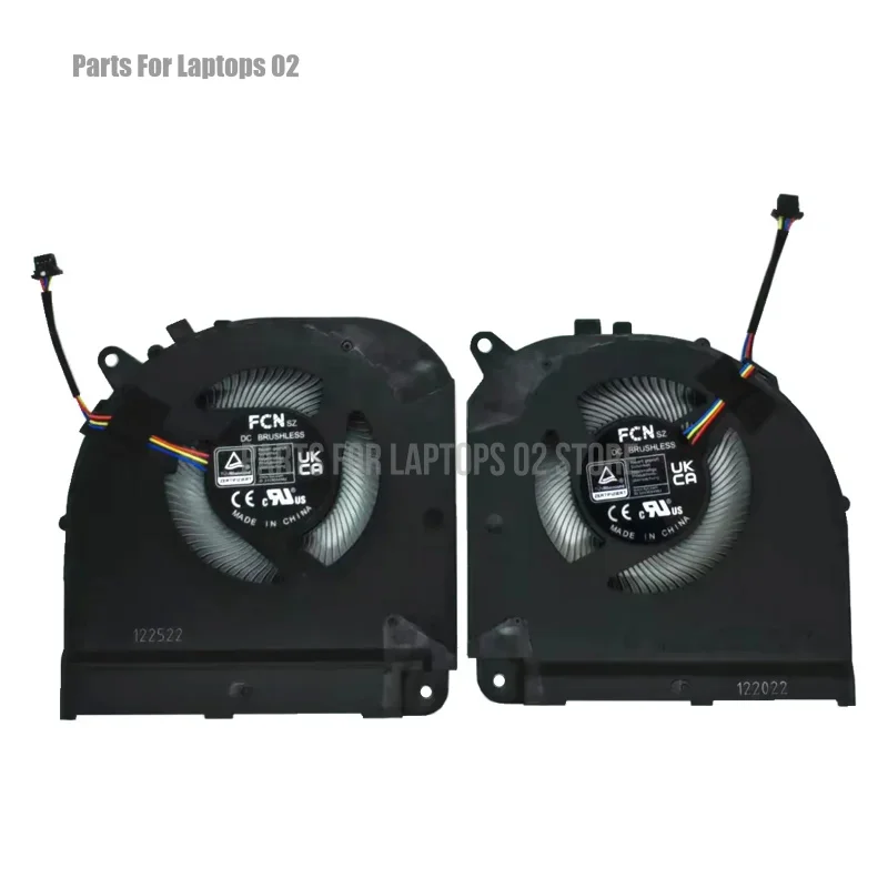 L+NEW laptop CPU+GPU cooling fan for GIGABYTE AORUS BSF 15 (2023 ) FQ6S FQ6R X5LBMF DFSCL42P16593A DFSCL42P06593A DC12V 0.6A