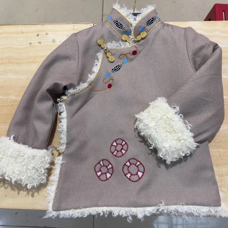 

Китайская детская теплая тибетская хлопковая стеганая одежда Xizang