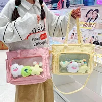 New Y2K Cute Japanese Ita Bag Lolita Girl Transparent Shoulder Tote Bag Large Capacity Crossbody Casual Bag DIY Display Handbags - Image 6