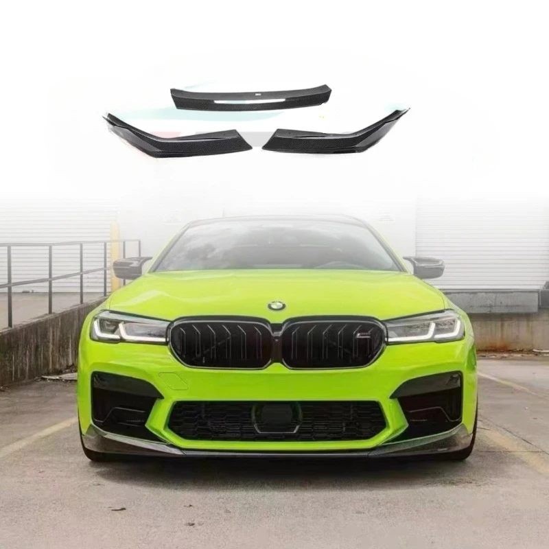 Suitable for 2021-2023 BMW 5 Series M5 F90 LCI retrofit upgrade MP carbon fiber three-stage front lip
