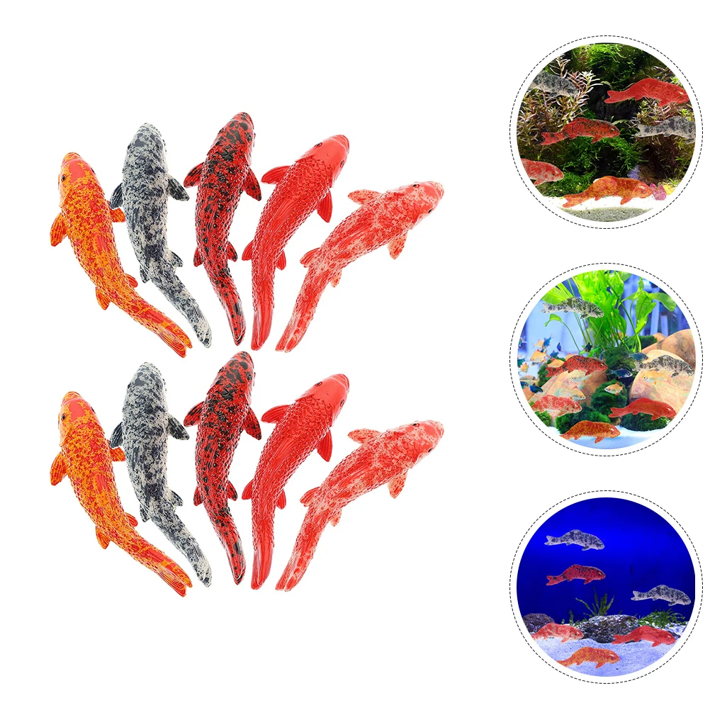 

Realistic Figurines Artificial Models Fake Fish Decorations for Aquarium Landscape Desktop Bookshelf Tiny