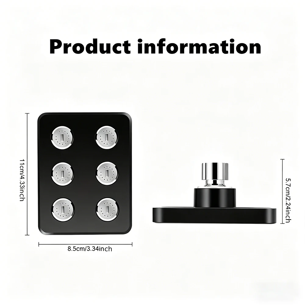 1 PC Lightweight 360° Adjustable Wall Mounted Shower Head High-Quality Bathroom Top Spray Comfortable Accessory for Bathrooms