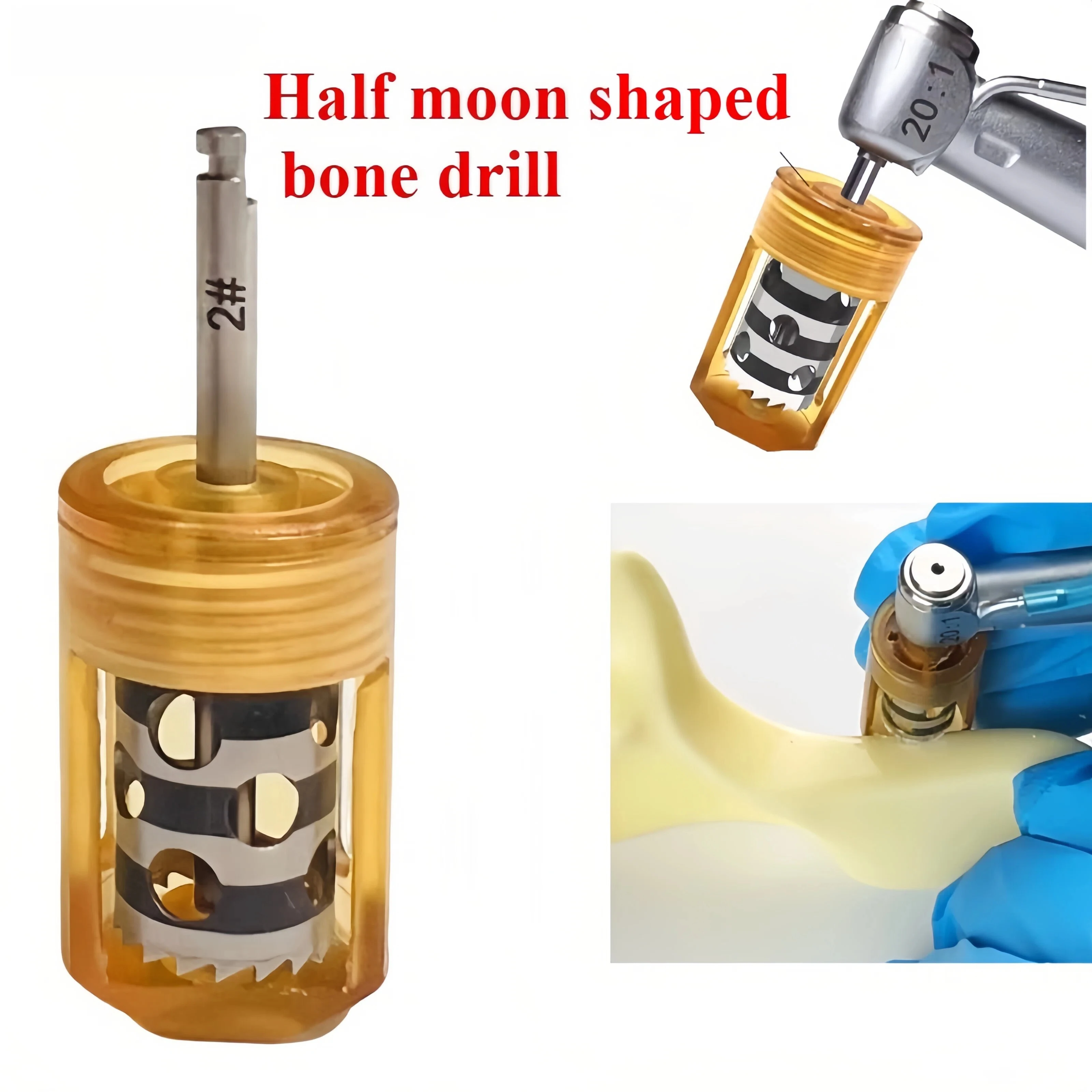 Dental Implant SLT Half Moon Bone Drill Implant Ring Drill Used for Incremental Bone Implantation Surgery To Extract Flake Bone