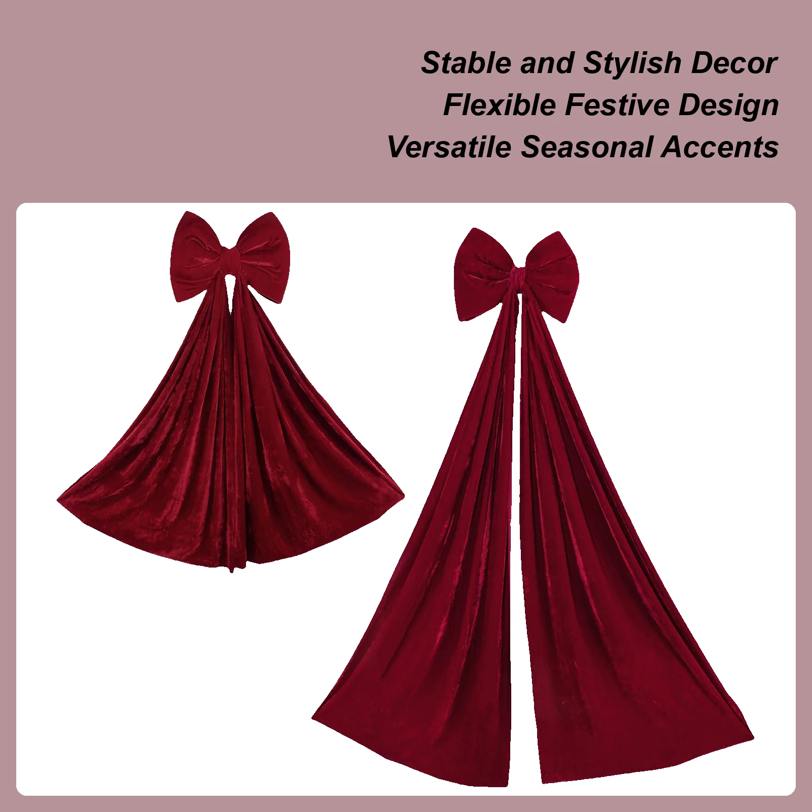 

Red Bows For Christmas Tree Red Vintage Home Decor Velvet Bows For Christmas Tree For Home Holiday Indoor Outdoor Front Door