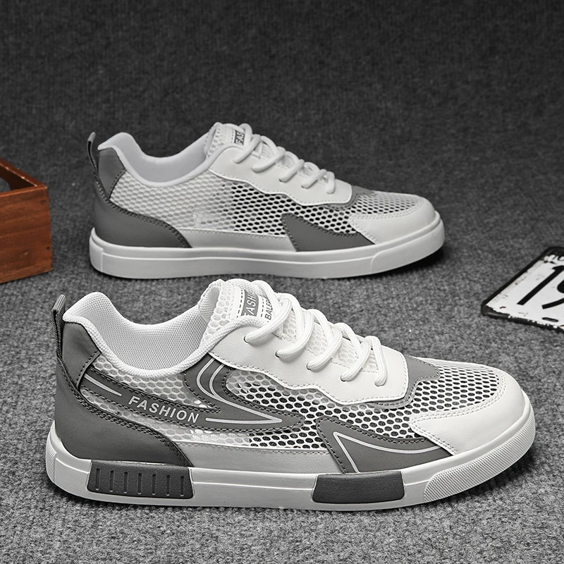 

Мужские повседневные кроссовки, дышащая трендовая мужская обувь для бега, трендовая удобная мужская обувь для скейтборда на толстой подошве