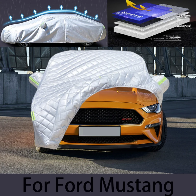 

For Ford Mustang Car hail protection cover Auto rain protection scratch protection paint peeling protection car clothing