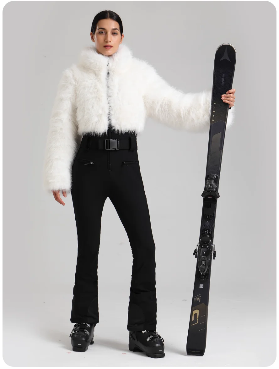 

Gsou Snow Women's 3L Insulated Ski Suit One-Piece Thermal Snowsuit with Fleece Lining Windproof Waterproof for Outdoor Sports