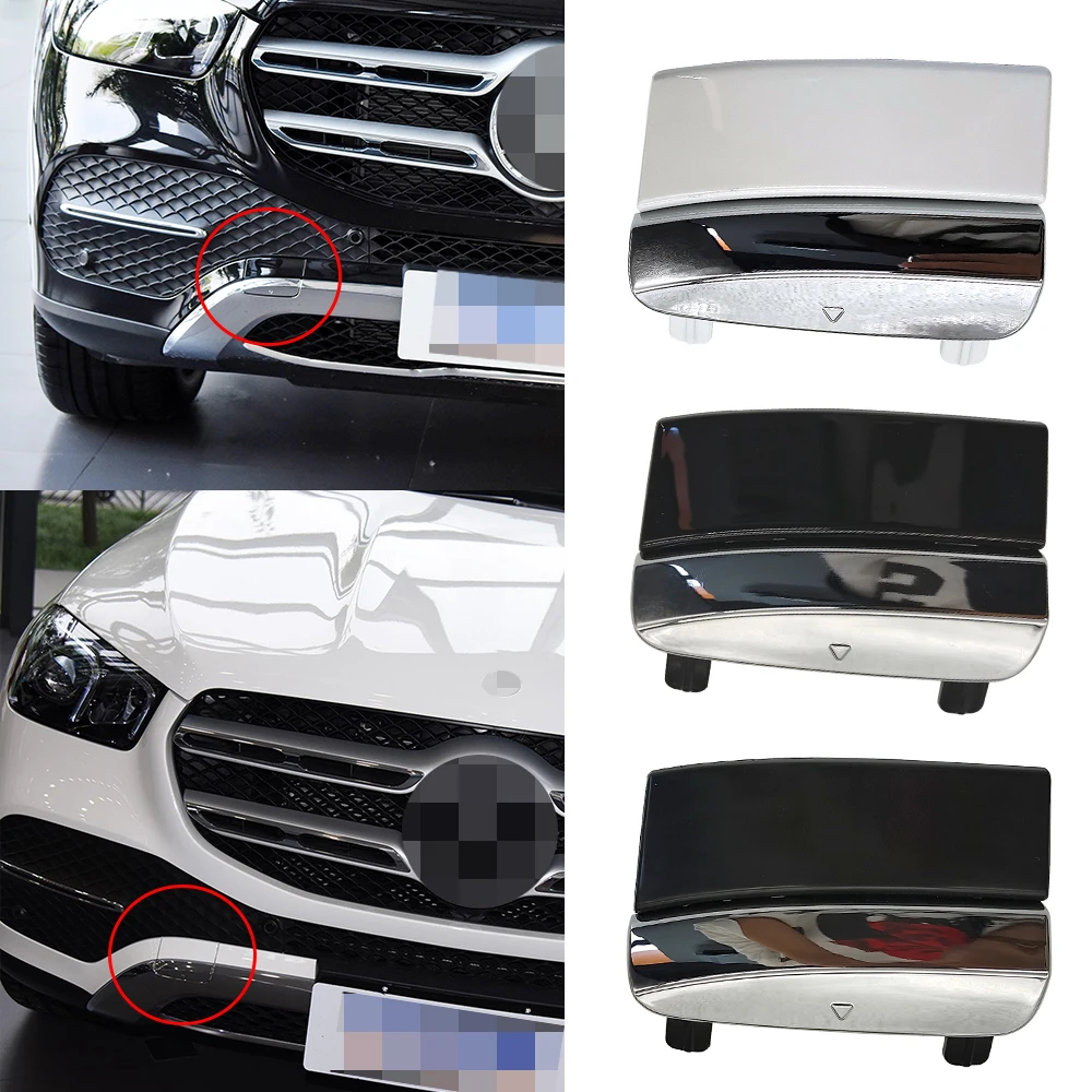 For Mercedes W167 Car Front Bumper Tow Hook Cover Cap Black For Benz GLE Class 2020-2023 GLE320 GLE450 GLE350 1678853802