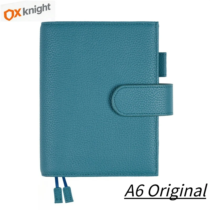 ox-knight-2026-original-new-series-a6-plus-cover-for-a6-notebook-litchi-grain-cowhide-planner-organizer-agenda-journal-diary