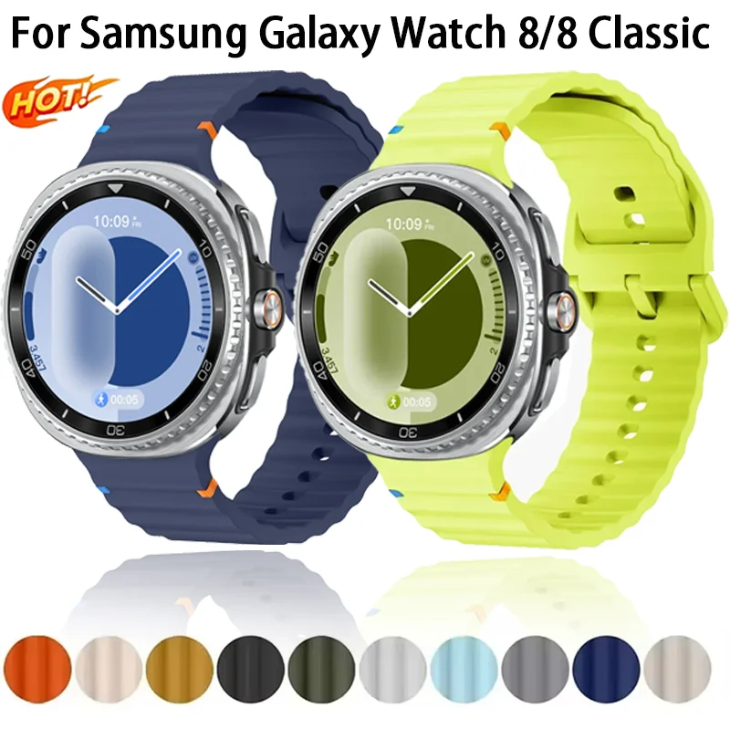 Original Sport-Silikonarmband für Samsung Galaxy Watch 8 Classic 46 mm, weiches, bequemes Armband, Galaxy Watch 8 44 mm 40 mm Band