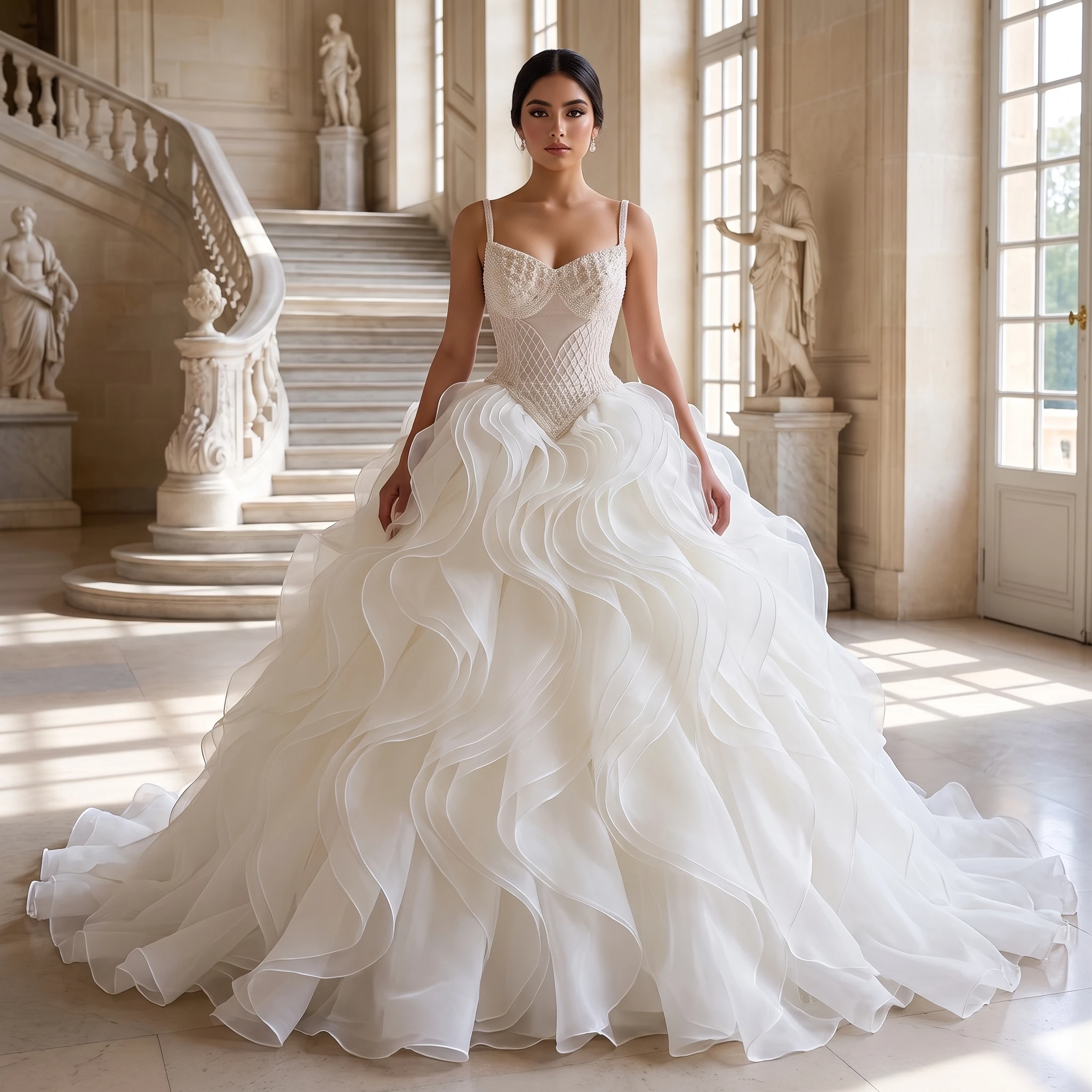 Women White Wedding Dress For Women Bridal Gowns Spaghetti Straps 2026 Scoop vestidos de novia boda Customized