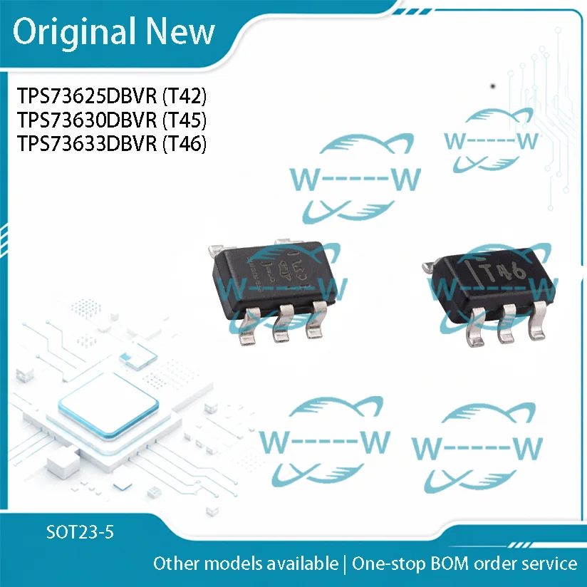 5-30PCS) TPS73625DBVR T42 TPS73630DBVR T45 TPS73633DBVR T46 TPS73625 TPS73630 TPS73633 SOT23-5 IC CHIP