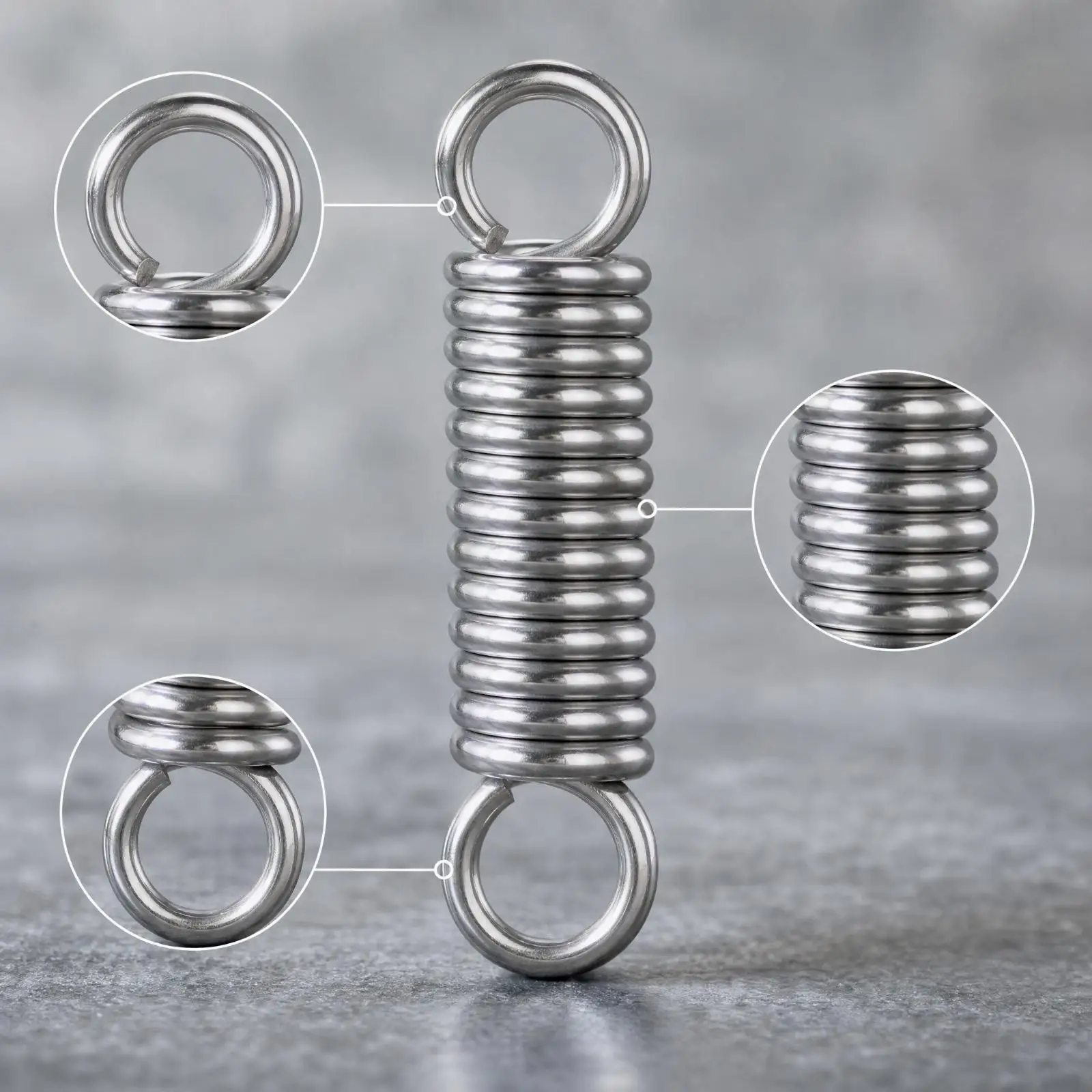 Durable Steel Extension Spring with Eye Loops for Swings and Fitness Gear
