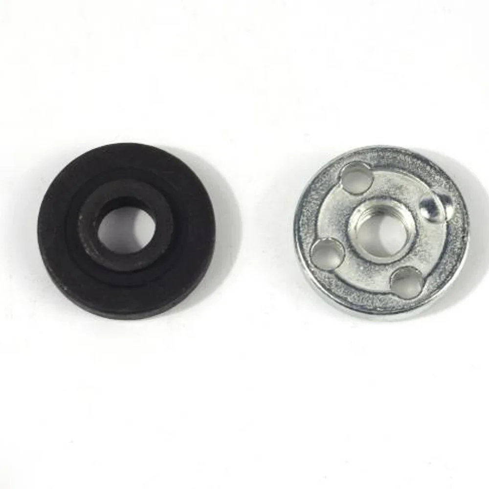 

Гаечный ключ, детали угловой шлифовальной машины, ручка, металлический защитный экран, серебряные принадлежности, инструмент, 6 шт., черный комплект внутренних фланцев, пластик