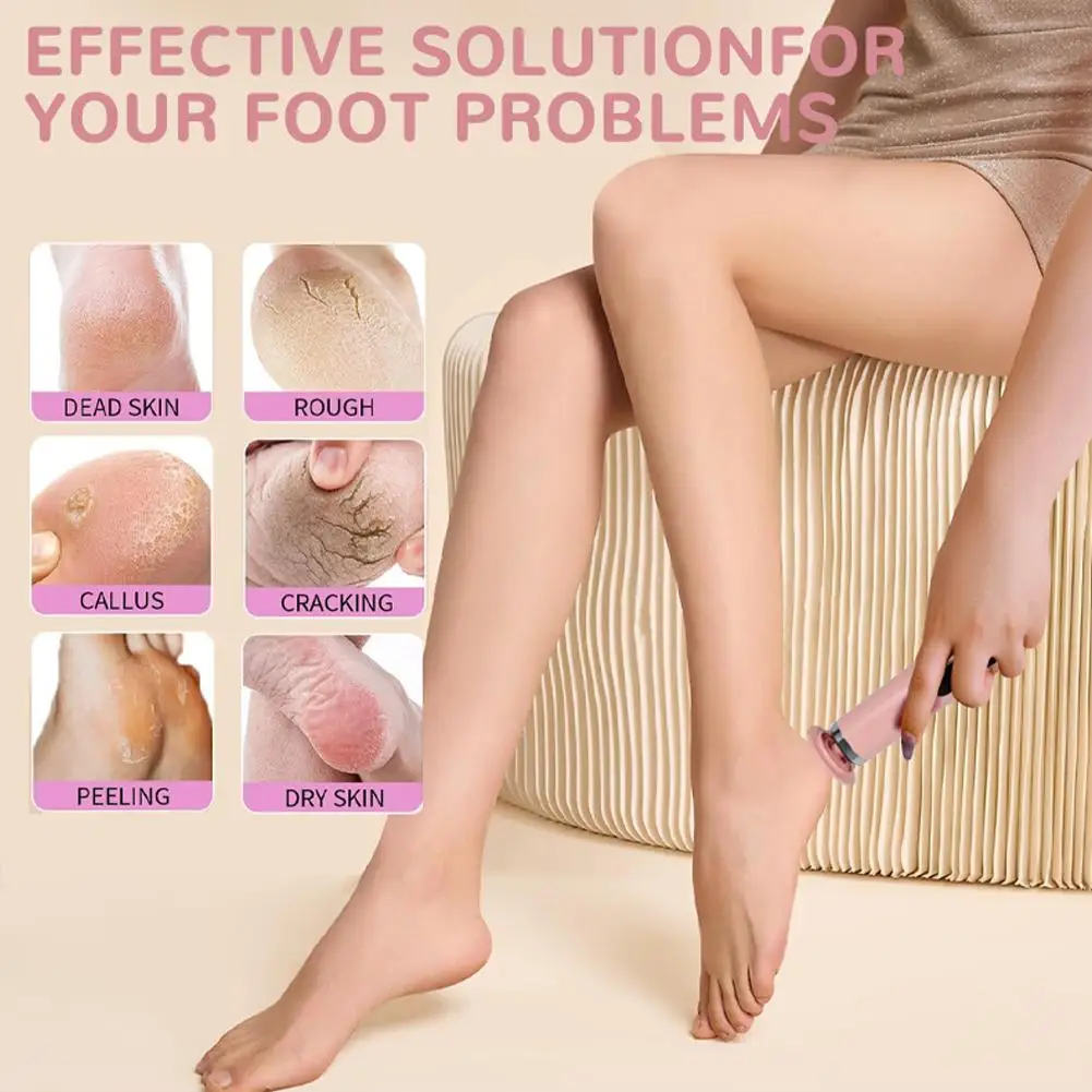 電気フットファイルカルスリムーバー足用、プロフェッショナルフットスクラバーサンダーグラインダー角質ひび割れかかとペディキュアT B4L8