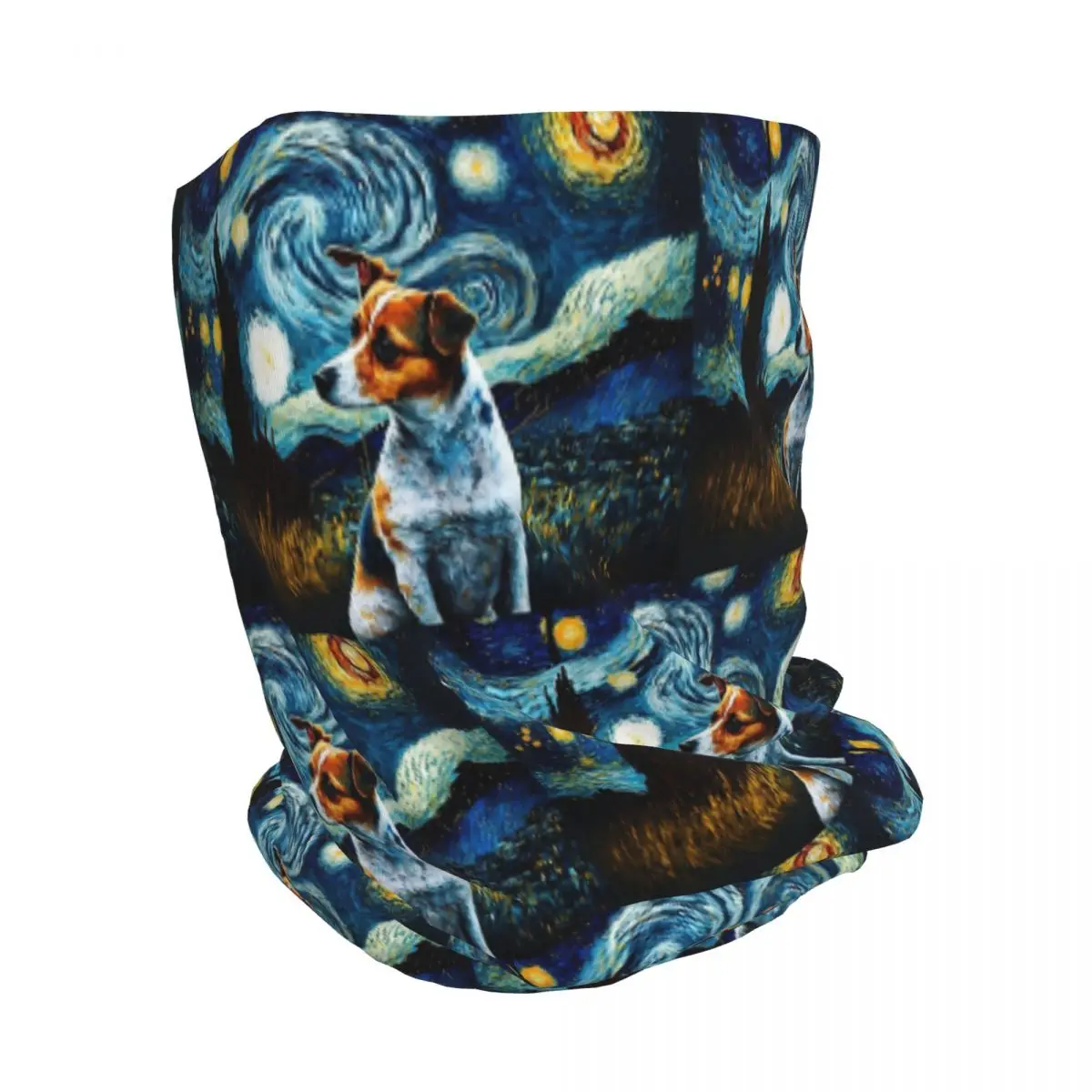 Dog Jack Russell Terrier Pop Art Bandana Neck Gaiter Wrap Scarf Multifunction Balaclava Beanies Hat Unisex Adult Washable