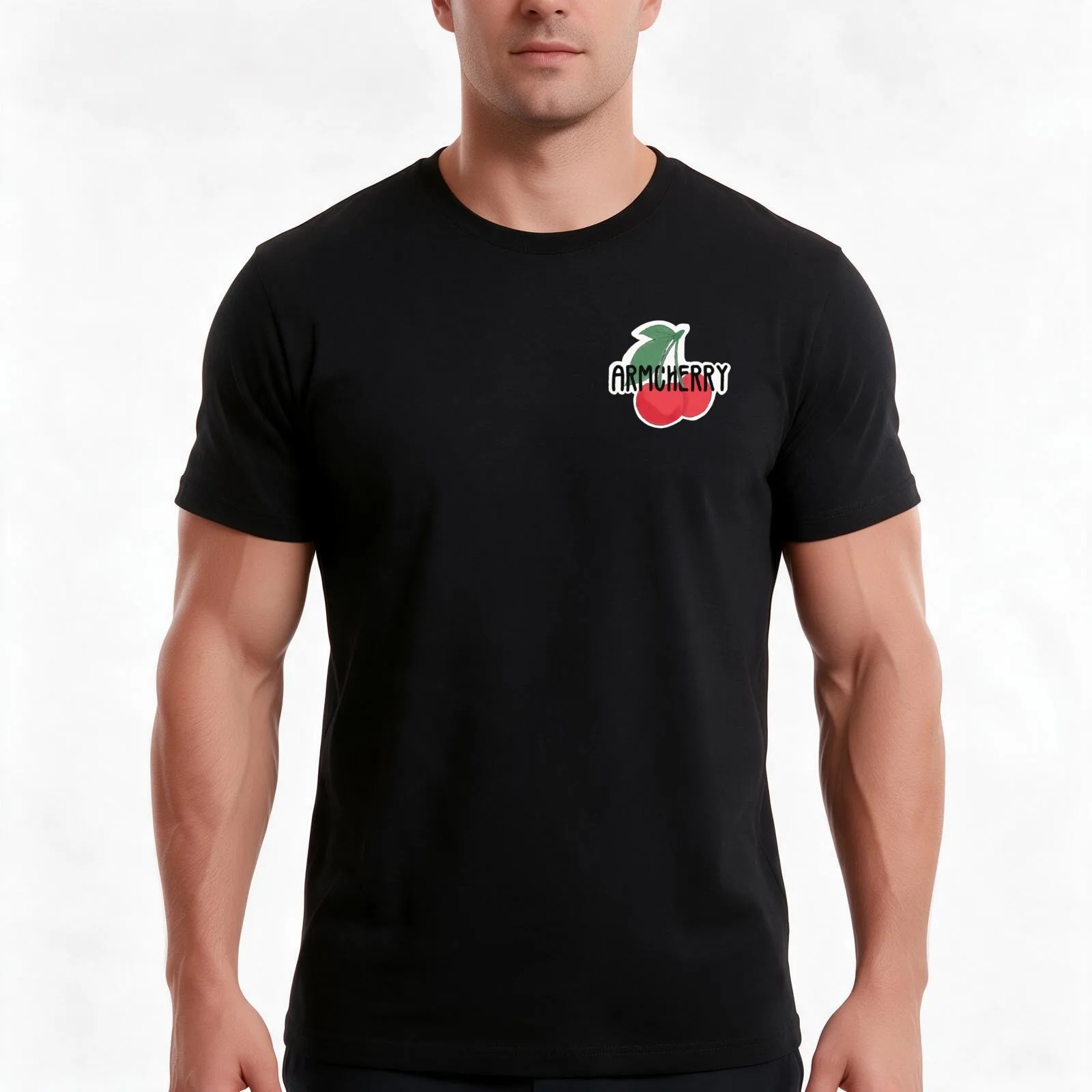 Armchair Expert - armcherry T-Shirt, Summer Casual Cotton Tee, Oversized Streetwear Tops, Vintage Graphic Print, 100% Cotton