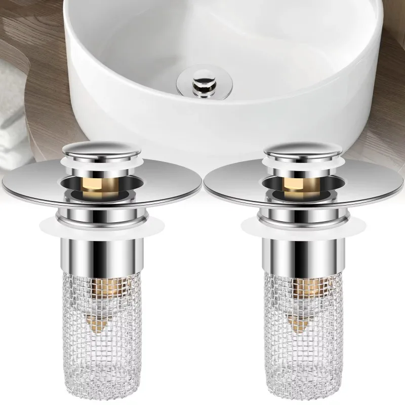 1-20PCS Kitchen Sink Pop Up Drain Stopper Stainless Steel Filter Strainer Anti Odor Anti Clog Anti Insect Replacement Core