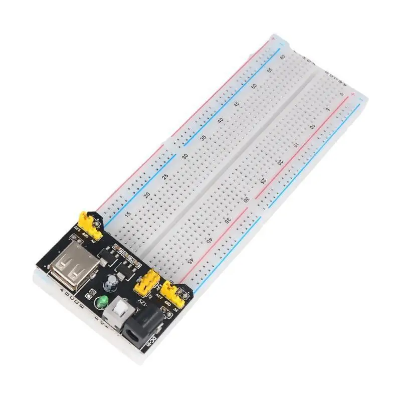Mb-102 Breadboard With Jumper Wires Power Module DC Adapter For Electronic DIY Circuit Experiment