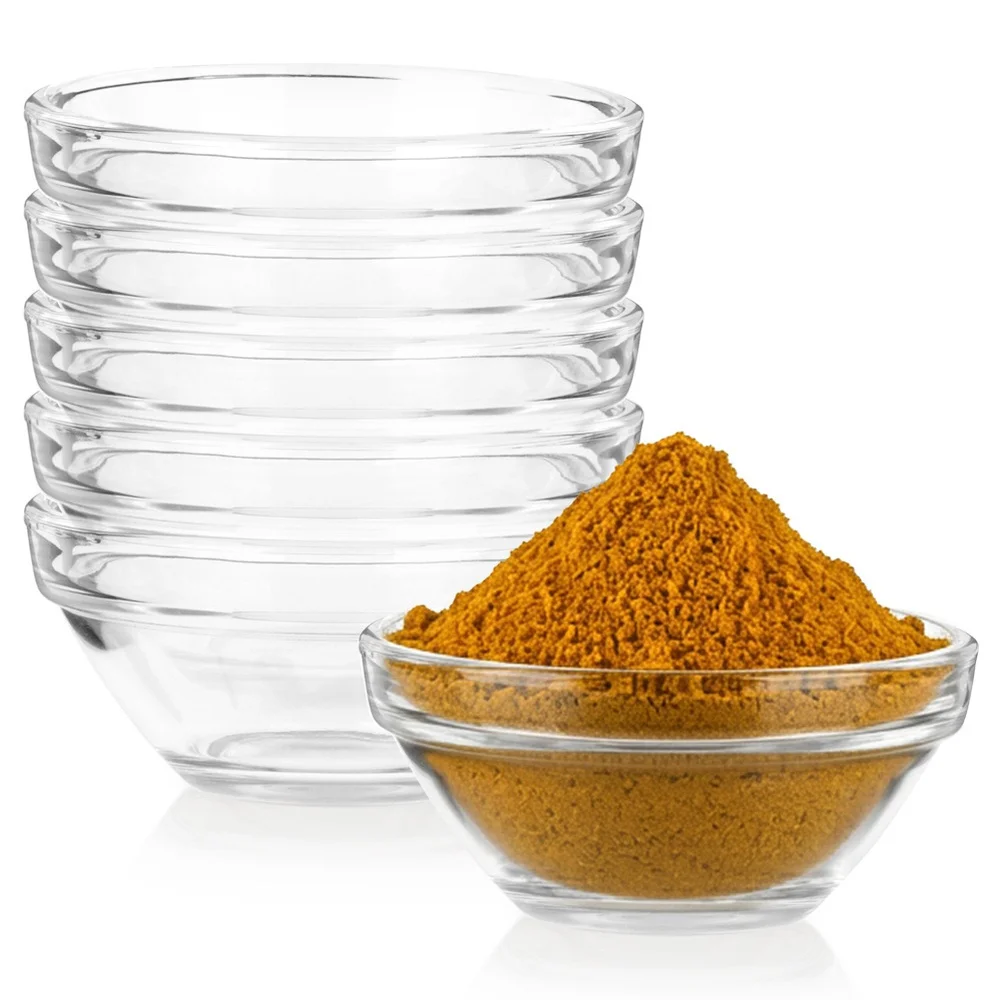 7,5 cm 80 ml glazen dipsauskommen 6 stuks Kleine kommen voor dipsausen, condimenten, olijven, snacks, desserts en bijgerechten—glazen serveerkommen voor op tafel, perfect voor thuis, restaurants,