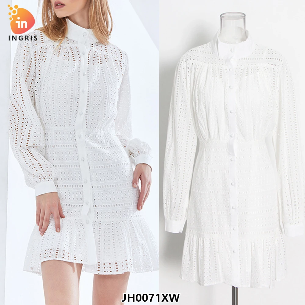 

Wholesale Women Soild Dresses Long Sleeve Patchwork Lace up Casual Plain Dyed Mini Dress for Women-JN0071XW