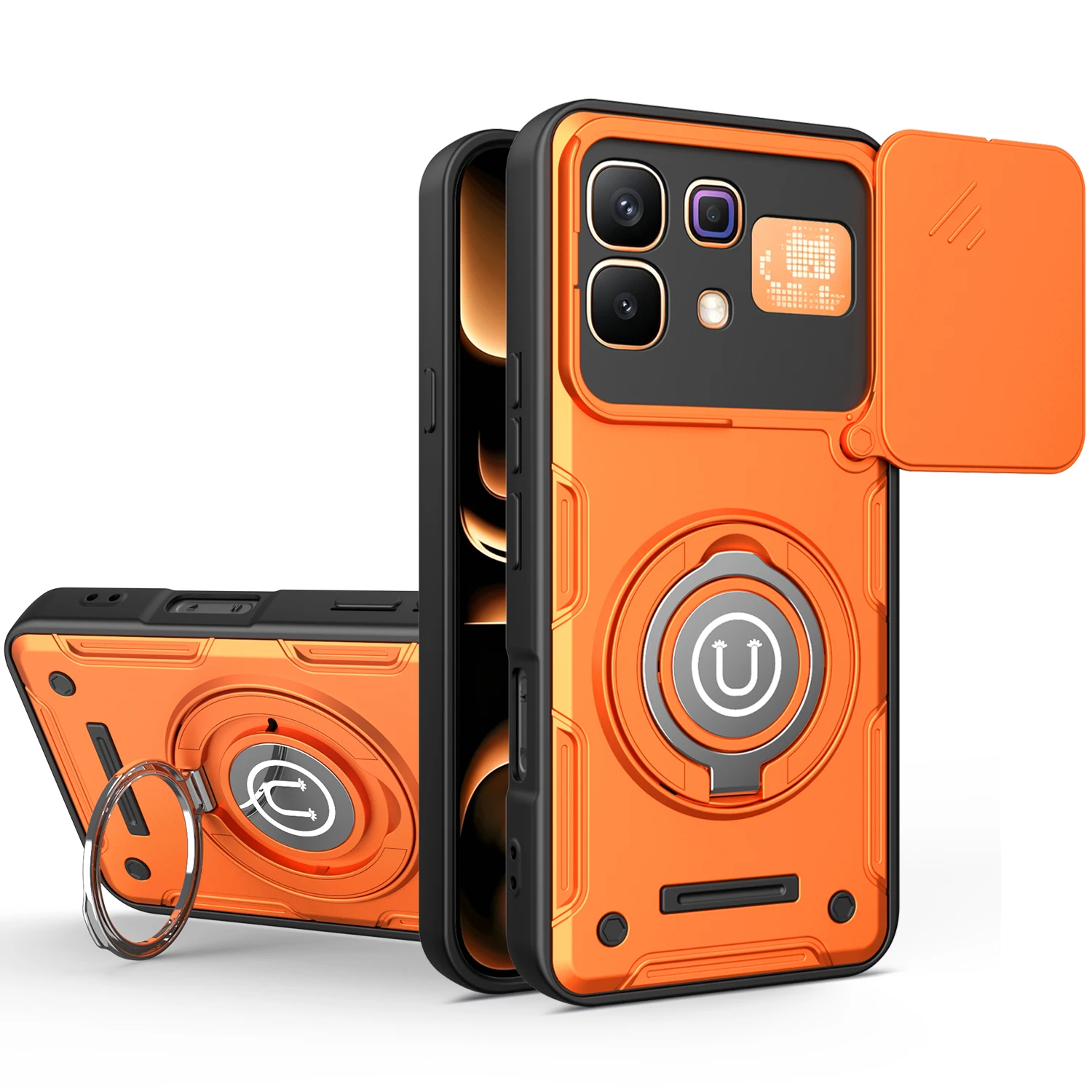 For Infinix Note 60 Case Infinix Note60 Pro Phone Cover Magnetic Armor Shockproof Ring Holder Case Magsafe Wireless Charge Cover
