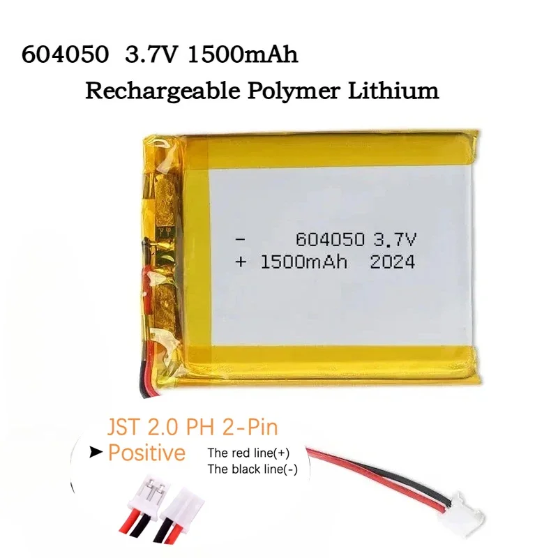 1-5PCS 604050 3.7V 1500mAh Rechargeable Polymer Lithium Ion Battery with PCB Protection for Breast Pump Baby Toys LED Light