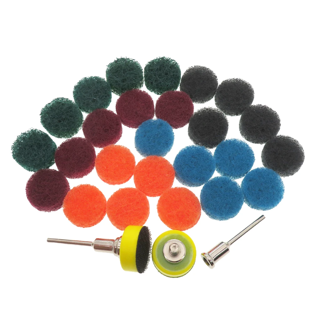 54Pcs Scouring Pad 1 Inch Backing Pad 1/8\