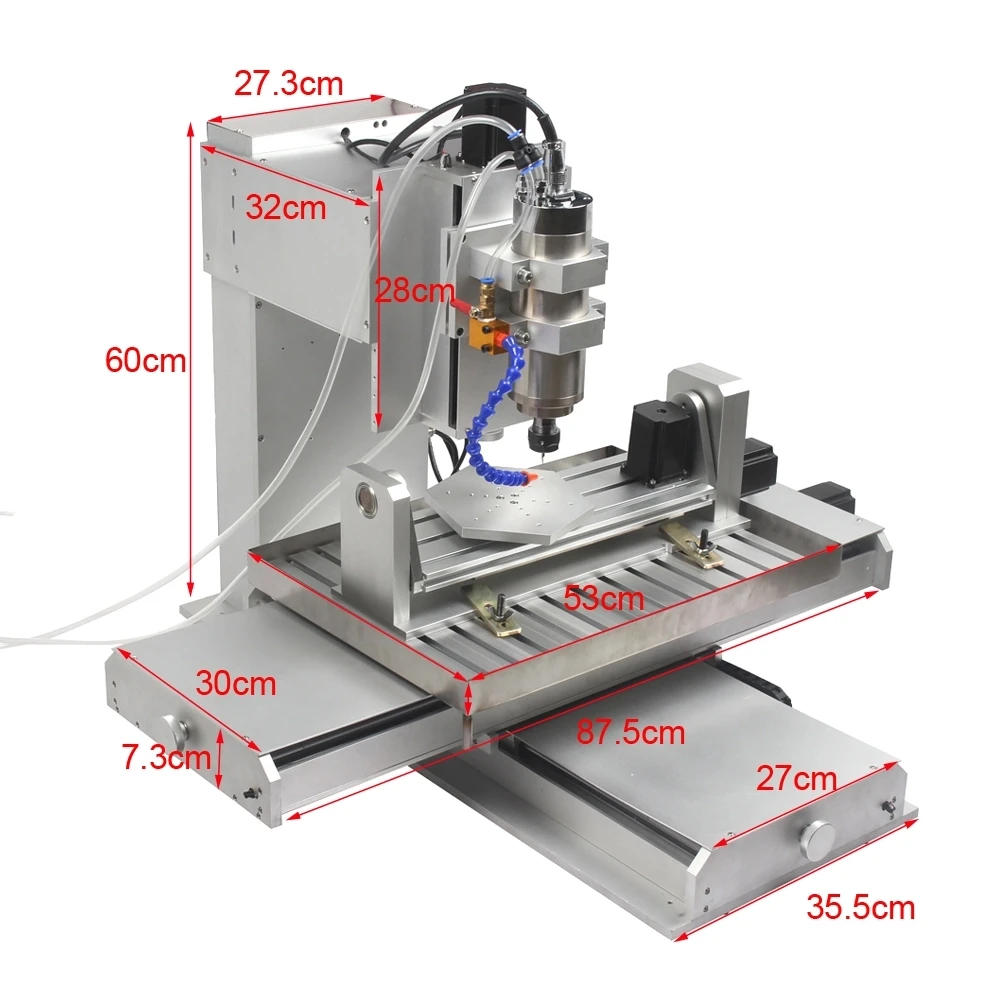 USB Port Small Desktop 5 Axis CNC Milling Machine HY-3040 HY- 6040 Engraving Machine