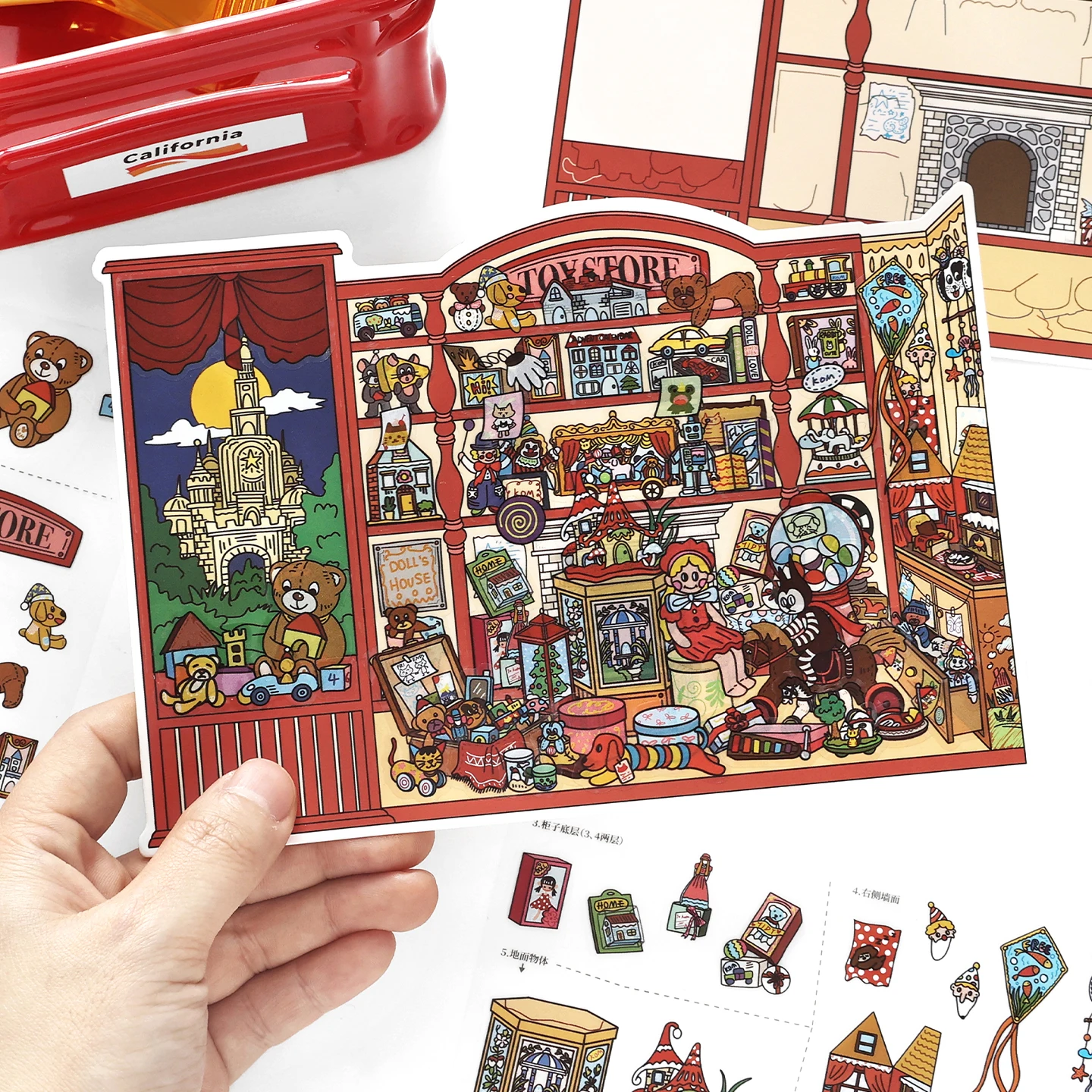 Chaoyu Yingfei's Store Is Open Today: Landscaping Stickers with Positioning, Miniature Shop and Cabin Scenes, DIY Fun Stress-Relief Toys