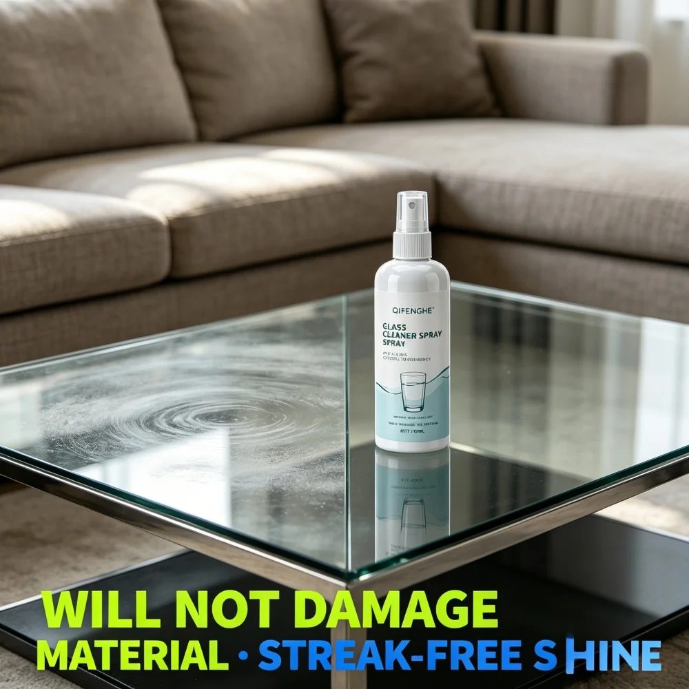 100ML Antiscal Glass Cleaner Spray, Instantly Remove Water Scale, No Damage to Materials, Restore Crystal Clea