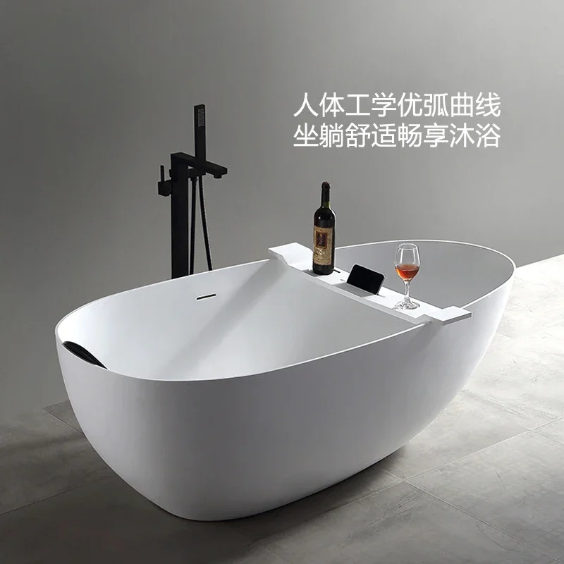 

Artificial stone bathtub household small apartment independent hotel B & B goose egg