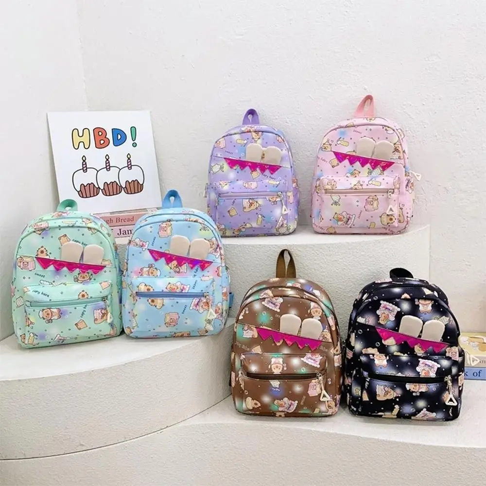 Hochwertige Nylon-Schultaschen Capybara Rucksack mit großer Kapazität, Rucksack für Studenten