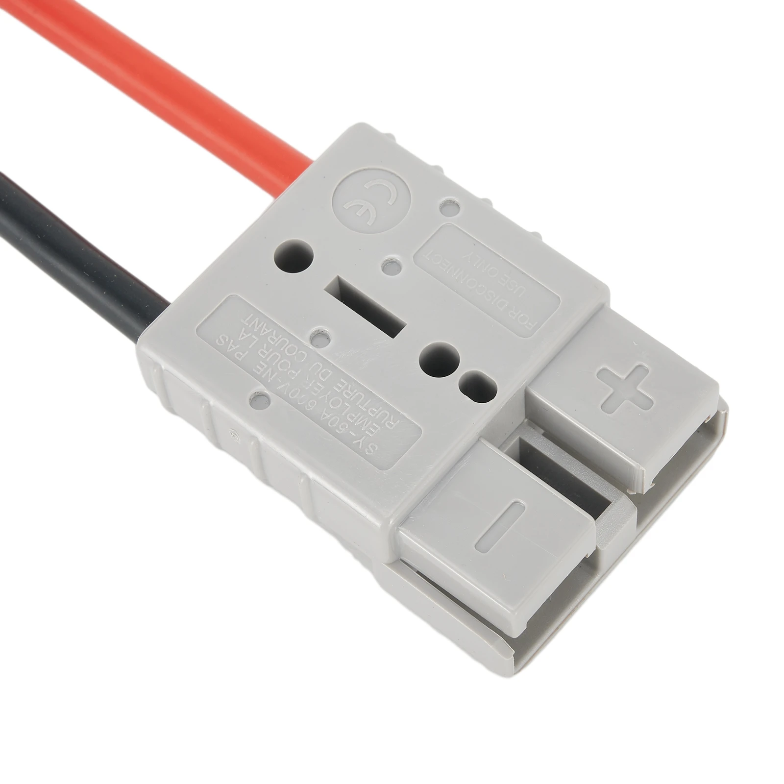 For Forklift Connector Electric Vehicles Grey Line Length 30cm Rectangular With Wire 1* 1PC For Forklift Connector