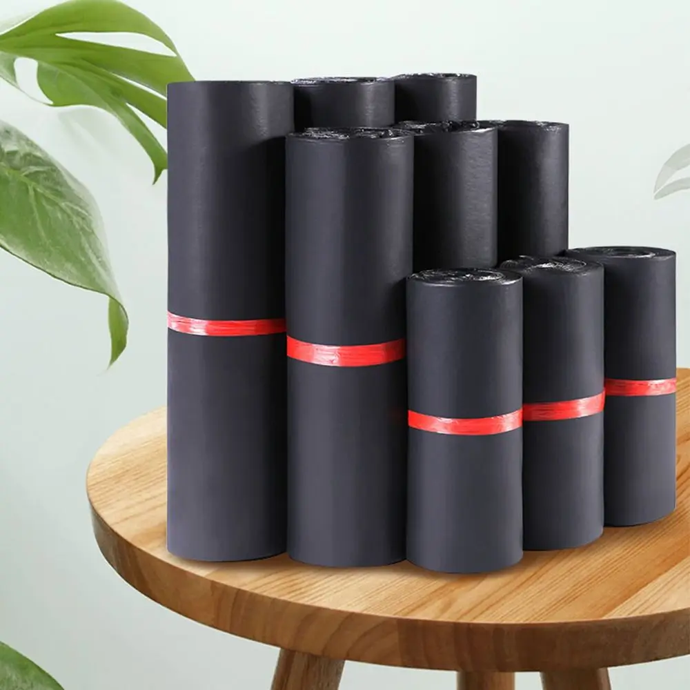 Bolsa de embalaje exprés negra, bolsas de sobre gruesas de plástico, autoadhesivas, impermeables, autoselladas, Universal, 100 Uds.