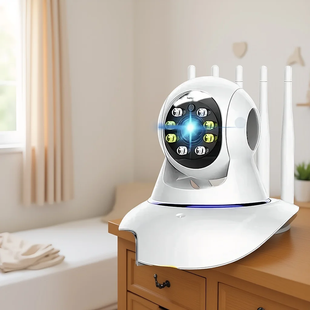 Caméra de sécurité sans fil IP HD 3MP - Vision nocturne avec audio bidirectionnel pour la maison