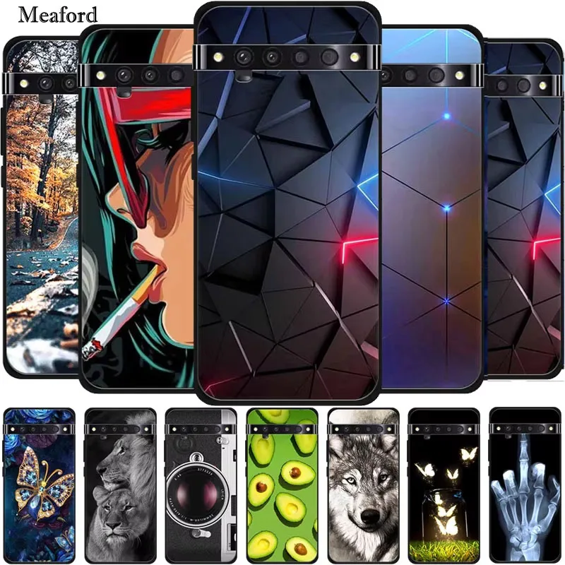 For TCL 10 Pro Case T799B Animals Soft Silicone TPU Phone Back Cover For TCL 10 Pro TCL10 Pro Fundas T799H Wolf TCL 10Pro Coque