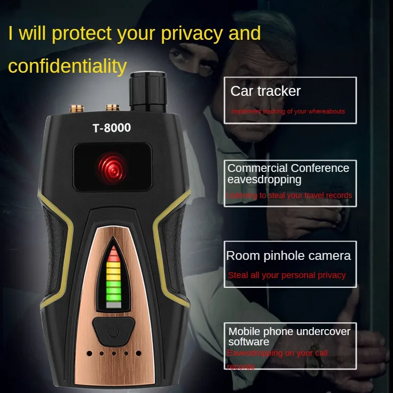 Multifunctional Anti-Wiretapping Detector for GPS, Wireless Signal and Camera Detection