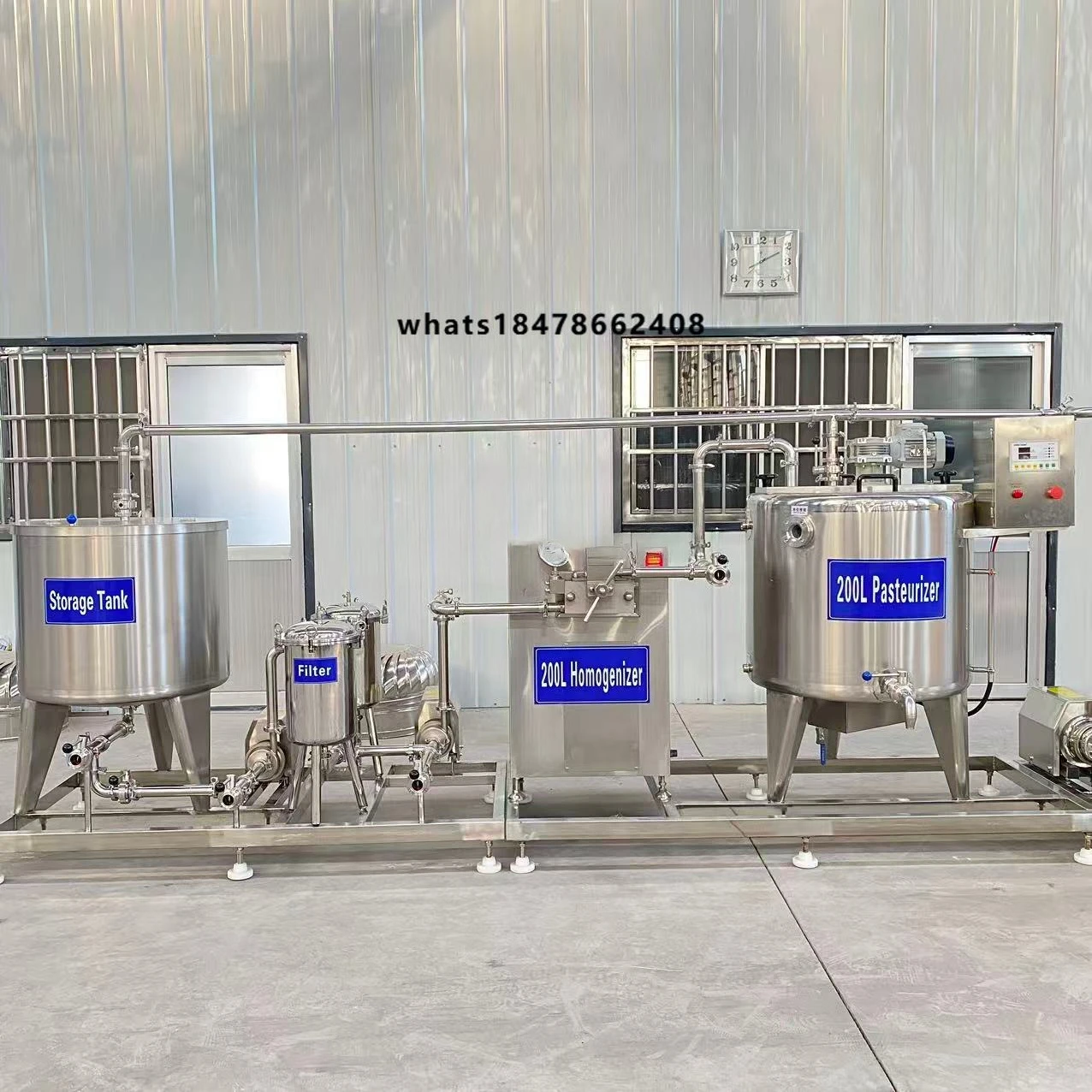 Complete UHT Milk Pasteurizer Cooling Production Line Mini Dairy Processing Plant Machine Milk Making Equipment